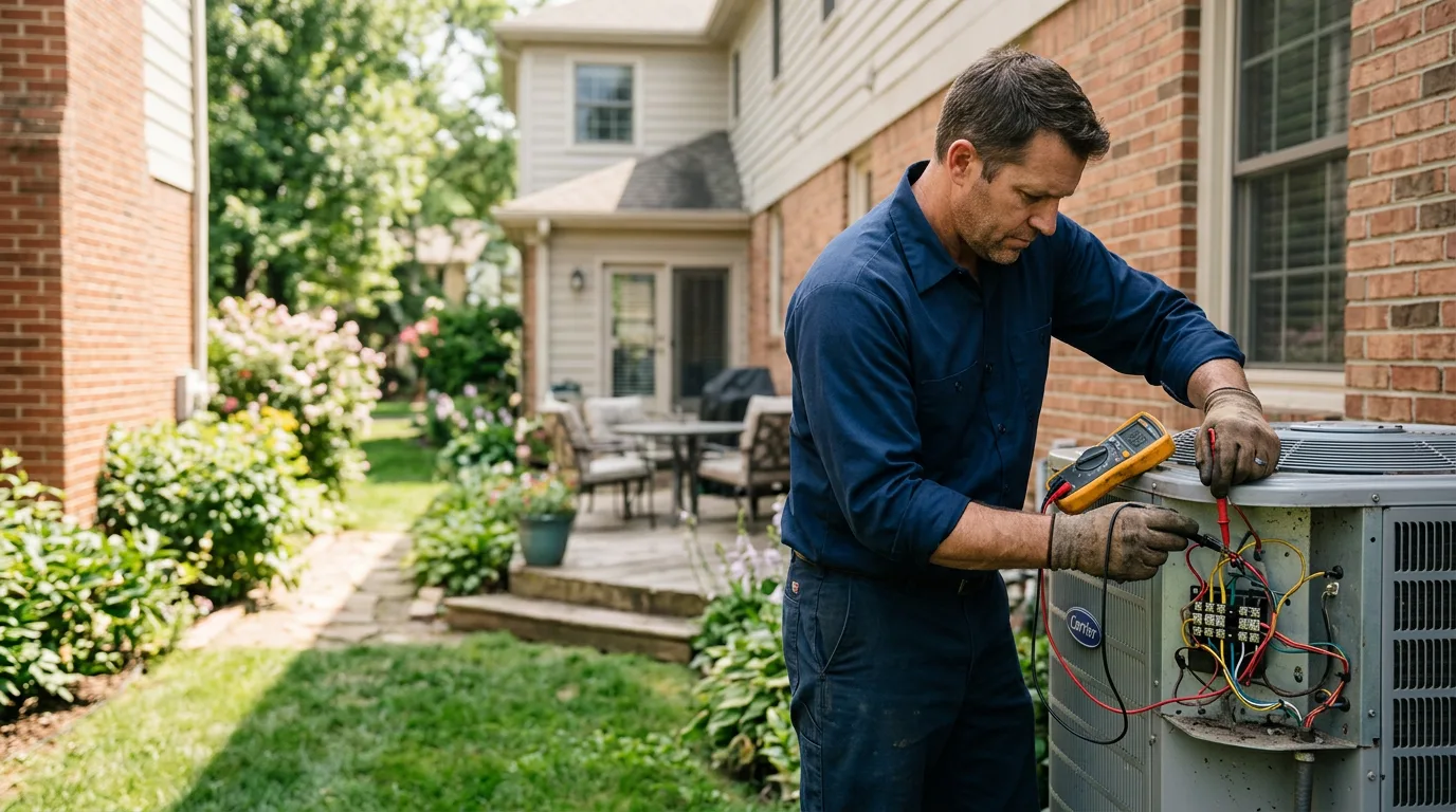 HVAC technician working near Saint Francisville, IL